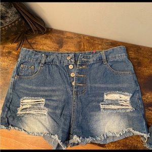 4 button Jean shorts